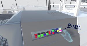 opération maintenance en réalité virtuelle - interaction avec bouton - superba